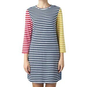 English Factory English Factory‎ Cotton Colorblock Striped T-shirt Mini Dress S